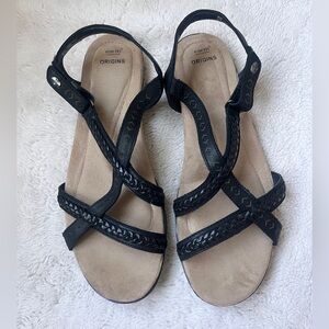 Earth Origins Black Sandals Belle Bentley Women Size 10